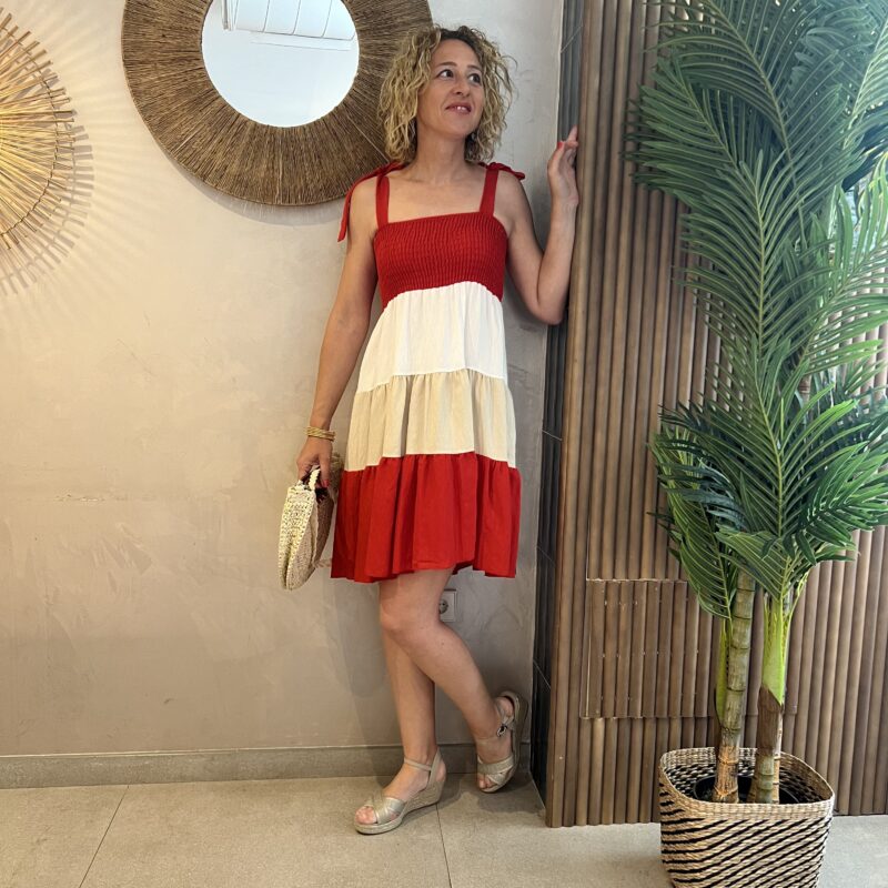 Vestido Tricolor